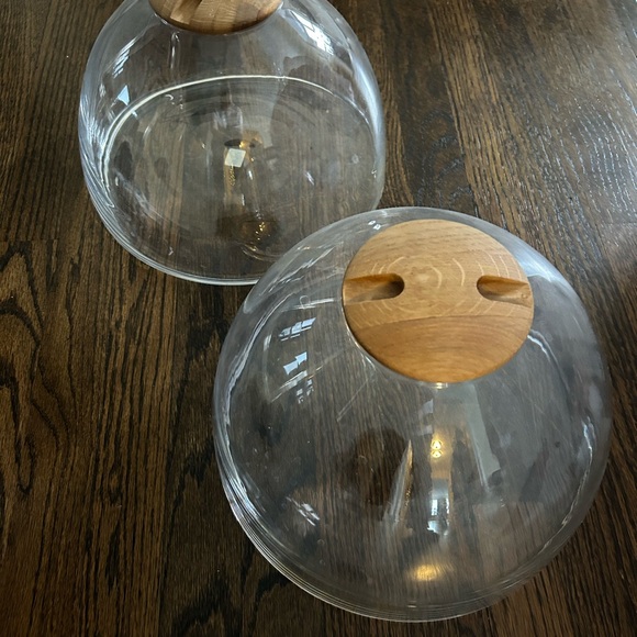 Large Glass Terrarium Set of 2 Crate&Barrel - Picture 2 of 2